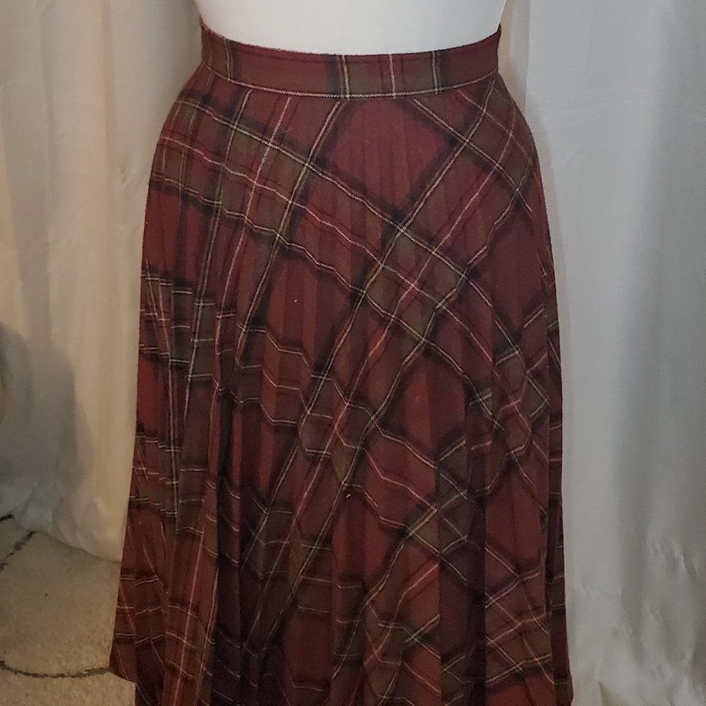 Vintage 1940s Pleated Calf Length Skirt